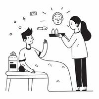 Skincare Specialist Demonstrating Face Mask Application in Spa with Copy Space concept as Wide shot of a skincare specialist demonstrating face mask application on a client in a se Clean vector
