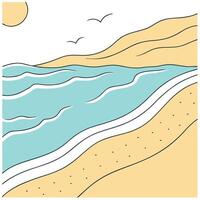 Serene beach waves seamless tile pattern with gentle rolling waves and soft golden sand concept as Gentle rolling waves meet soft golden sand in this serene seamless tile pattern c Clean vector