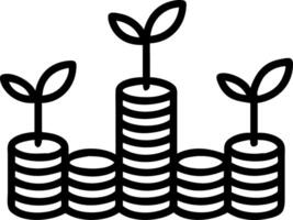 Seedlings sprout atop stacked coins symbolizing finance investment saving and business growth emphasizing sustainable profit and returns concept as Visual shows nurturing capital Clean vector