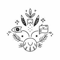 Scandinavian folk patterns and motifs seamless tile pattern with cool tones and traditional designs for minimalist decor concept as Cool toned folk motifs and traditional Scandinav Clean vector