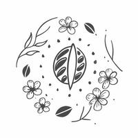 Retro style spring floral seamless pattern with circular elements and bright fresh colors for vibrant spring designs concept as Retro spring floral pattern featuring circular motif Clean vector