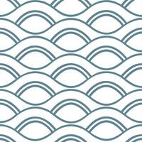 Retro summer waves seamless pattern with vintage wave designs and muted beach colors for nostalgic summer vibes concept as Vintage inspired summer wave pattern with muted beach ton Clean Set 2 vector