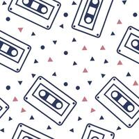 Retro polygon seamless pattern dual tones on white background great for bold statement designs concept as Creating seamless tile with retro polygons in dual tones on white backgrou Clean vector