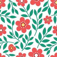 Retro inspired spring floral seamless pattern with bold and contrasting color schemes for lively designs concept as Lively spring floral pattern with retro influence featuring bold Clean Set 2 vector