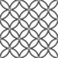 Retro geometric seamless tile pattern monochromatic scheme on white background ideal for chic designs concept as Designing seamless tile with retro geometric patterns in monochroma Clean vector