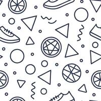 Retro geometric seamless tile pattern intricate line art on white background ideal for contemporary designs concept as Creating seamless tile with retro geometric patterns and intr Clean Set 2 vector