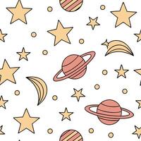 Retro geometric seamless tile pattern celestial motifs on white background perfect for mystical decor concept as Designing seamless tile with retro geometric patterns and celestial Clean vector