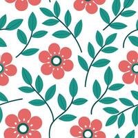Retro floral seamless pattern with abstract blooms and bold color contrasts for modern spring designs concept as Modern retro floral pattern with abstract blooms and bold color con Clean Set 2 vector