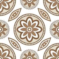Retro bohemian seamless pattern with eclectic elements and earthy tones for artistic decor concept as Eclectic retro bohemian pattern featuring diverse elements and earthy tones pe Clean Set 2 vector