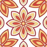 Retro abstract floral seamless pattern with bold colors and dynamic shapes for vibrant designs concept as Vibrant retro abstract floral pattern with bold colors and dynamic shapes Clean Set 2 vector