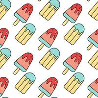 Refreshing popsicle seamless tile pattern with bright juicy colors and cool summer energy concept as Colorful melting popsicles form a seamless tile pattern full of refreshing cool Clean vector