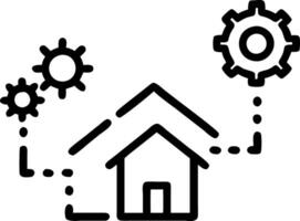 real estate property value icons contract price diagram gear cogs wireframe low polygonal blue mesh dots lines concept as Wireframe blue mesh illustrates dynamic property mechanism Clean vector