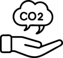 Reduce CO2 emission concept in the hand for environmental global warming sustainable development and green business based on renewable energy concept as Hand holds icon representi Clean vector