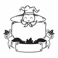 Pumpkin Patch and Scarecrow Border with Trick or Treat Wording concept as A charming border frame featuring a pumpkin patch and scarecrow perfect for Halloween themed projects The Clean vector