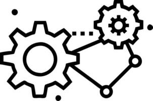 Polygonal gear shapes on dark blue backdrop low poly illustration combining lines dots and mechanical engineering concepts concept as Futuristic gear arrangement in minimalistic s Clean vector
