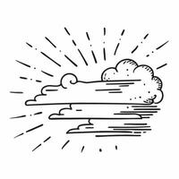 Playful spring sunshine seamless pattern with bright rays and whimsical clouds for fun energetic designs concept as Fun spring sunshine pattern with bright rays and whimsical cloud Clean vector