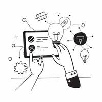 Person with smart lighting control and tech overlay symbolizing intelligent lighting management in double exposure with copy space concept as A person intertwined with smart light Clean vector