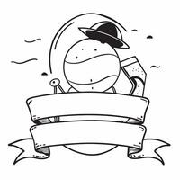 Person with a parasol sunscreen and beach ball overlay symbolizing beach safety with copy space concept as A person intertwined with a parasol sunscreen and beach ball representin Clean vector