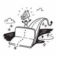 Person with a road atlas open fields and picnic basket overlay symbolizing scenic road trip with copy space concept as A person intertwined with a road atlas open fields and picni Clean vector