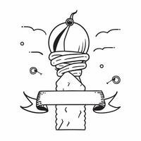 Person with a canyoning rope waterfall and helmet overlay symbolizing canyoning adventure travel with copy space concept as A person intertwined with a canyoning rope waterfall an Clean vector