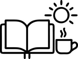 Open bible with a cup of coffee for morning devotion on wooden table with window light concept as A serene and peaceful scene of an open Bible beside a cup of coffee on a wooden ta Clean vector