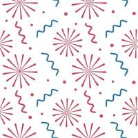 New Year seamless pattern with festive 2023 designs streamers and sparkling fireworks for an energetic joyful atmosphere concept as Joyful New Year pattern with 2023 designs stream Clean vector