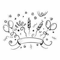 New Year seamless pattern with colorful streamers balloons and party poppers for a festive lively design concept as Lively New Year pattern with colorful streamers balloons and par Clean vector