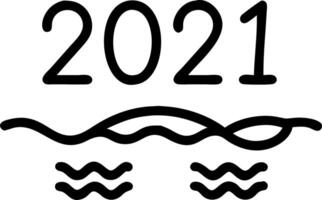 New Year 2021 replace 2020 sea beach concept concept as Concept of New Year 2021 replacing 2020 represented by numbers on a sandy beach with ocean waves in Photo Stock Concept a Clean vector