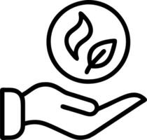Net zero icon showing carbon neutral concept in hand for net zero greenhouse gas emissions target climate neutral long term strategy on green background concept as Net zero icon he Clean vector