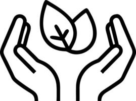 Net zero and carbon neutral icons in hand representing greenhouse gas emissions reduction targets climate neutral long term strategies on green background concept as Hand holds ne Clean vector
