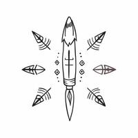 Native American totem poles and feathers seamless tile pattern with earthy tones and cultural motifs for authentic decor concept as Earthy toned totem poles and feathers arranged s Clean Set 3 vector