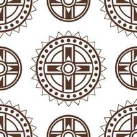 Native American Totem seamless tile pattern with earthy colors and symbolic motifs for authentic decor concept as Earthy colored Native American totem symbols arranged seamlessly f Clean Set 2 vector
