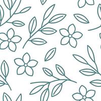 Minimalistic spring floral seamless pattern with soft lines and subtle hues for modern spring designs concept as Modern minimalistic floral pattern featuring soft lines and subtle Clean Set 2 vector
