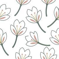Minimalist spring floral seamless pattern with subtle textures and soft pastel shades for modern aesthetics concept as Soft pastel spring floral pattern with minimalist textures pe Clean Set 2 vector