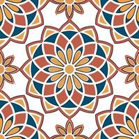 Middle Eastern Geometric Patterns seamless tile pattern with rich colors and traditional designs for exotic decor concept as Rich colored Middle Eastern geometric patterns arranged Clean Set 2 vector