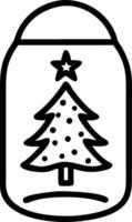 merry christmas happy new year concept close up elegant christmas tree glass jar decoration concept as Close up of a Christmas tree in a glass jar creates a festive and elegant dis Clean vector
