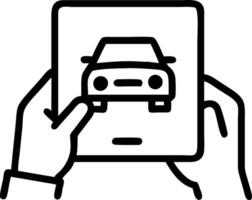 Mechanic holds tablet for car service checks maintenance checklist software repair automotive technology customer care concept as A technician methodically verifies vehicle systems Clean vector