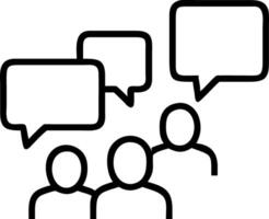 Many people holding blank speech bubbles symbolize open discussion positive feedback and public opinion exchange concept as Highlights collaboration communication and sharing of i Clean vector