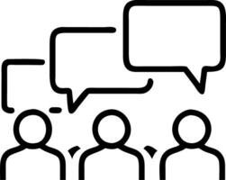 Many people showing blank speech bubble discussion commenting best thought positive feedback opinion public surrounding people concept as Multiple people holding blank speech bubbl Clean vector