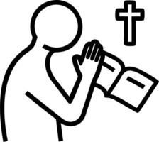 Man worship praying for gods blessing wishing for a better life holding hands praying to god with Bible in Christian life crisis prayer concept concept as Man prays for Gods blessi Clean Set 2 vector