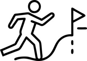 Man on athletic track marked 2026 symbolizing new year ambition and success ready to sprint forward with personal growth goals concept as Scene captures determination at years thr Clean vector