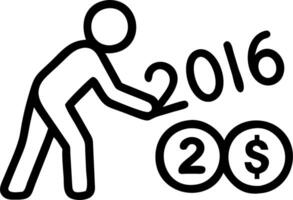 Man placing gold wooden 2026 digits on coins symbolizing tax investment banking new year financial planning concept as Figure arranges shiny numeric blocks signifying upcoming year Clean vector