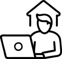 man hand using touchpad laptop home working notebook concept as A man works from home using the touchpad on his laptop to focus on productivity remote work and seamless connectivit Clean vector