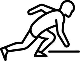 Man on track year 2026 underfoot symbolizing fresh start and success pursuit high energy for new beginnings concept as Rear view athlete set to sprint into upcoming year determine Clean vector