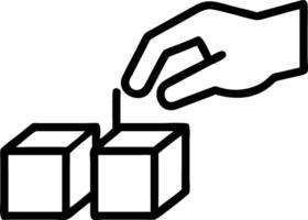 Loading New Year 2020 with hand placing wood cube symbolizes progress future planning and setting resolutions for growth concept as Emphasizes strategic goal setting and increment Clean vector
