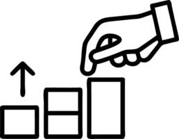 Loading progress concept hand putting wood cube in progress bar symbolizes growth planning and goal achievement concept as Highlights step by step planning and progress tracking e Clean vector