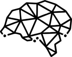 Low poly brain or artificial intelligence concept symbol of wisdom point abstract mash line and point on white background polygonal illustration concept as Abstract low poly Clean Set 2 vector