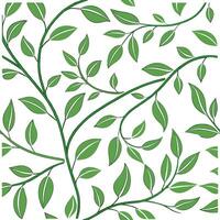 Leafy vine seamless tile pattern with intertwining vines and soft green shades for a lush spring look concept as Soft green intertwining vines and leaves form a lush seamless sprin Clean vector