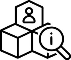 KYC depicted on wooden cubes featuring magnifying glass and customer info representing business client identity verification concept as KYC depicted on wooden cubes featuring magn Clean vector