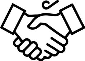 ISO standards quality control assurance construction engineer handshake new project consultation concept as ISO quality control standards handshake symbolizes agreement for assured Clean vector